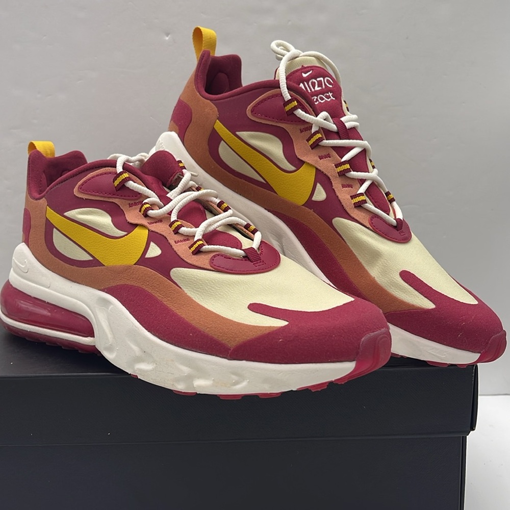Nike Men’s AIR MAX 270 REACT Sneakers 
NOBLE RED/DARK SULFUR
A04971 601 - Picture 4 of 16